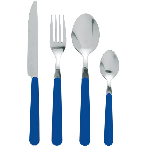 Excèlsa Trendy Besteck-Set – 2 Cremefarbene Edelstahl-Löffel Mit Kunststoffgriff, Spülmaschinengeeignet, 20 Cm